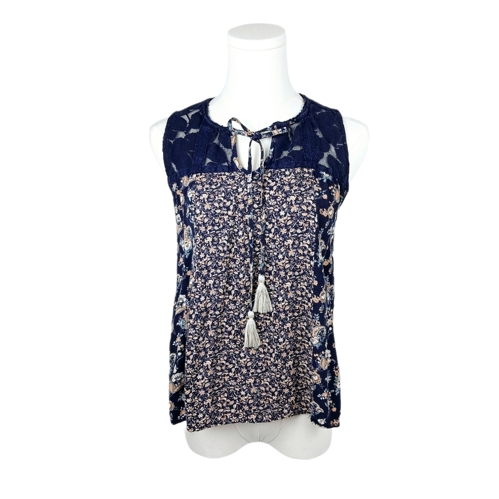 Bohemian Floral Lace Top S